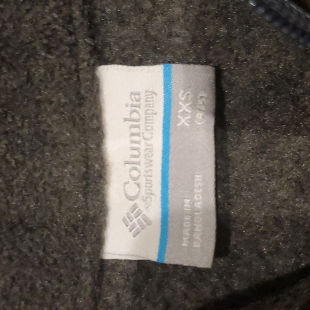 Kids unisex Columbia gray fleece full zip vest size XXS(4/5) - Picture 3 of 4